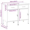 vidaXL Werkbank mit Schubladen 2 pcs Schwarz und Grau 100 x 55 x 85 cm