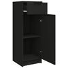 vidaXL Badschrank Schwarz 32x34x90 cm Holzwerkstoff