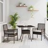 vidaXL Garten Essgruppe 3 pcs Braun Poly-Rattan