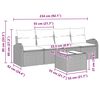 vidaXL Gartensofa-set Hellgrau 55 x 55 x 37 cm Poly-Rattan