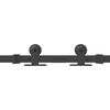 vidaXL Schiebet&uuml;rbeschlag-Set 305 cm Stahl Schwarz