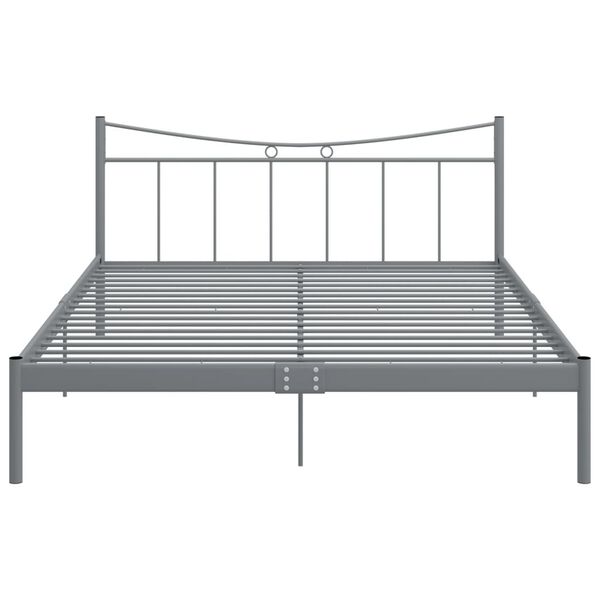 vidaXL Bettgestell Grau Metall 140x200 cm