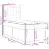 vidaXL Boxspringbett mit Matratze Hellgrau 90x200 cm Stoff