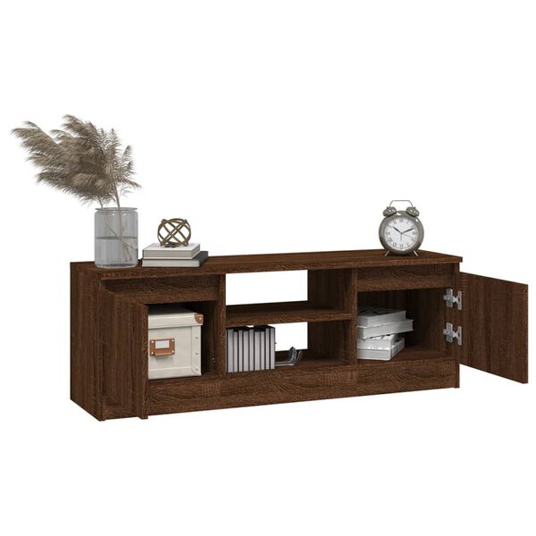 vidaXL TV-Schrank mit T&uuml;r Braun Eichen-Optik 102x30x36 cm