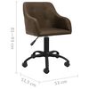 vidaXL Esszimmerst&uuml;hle 4 Stk. Drehbar Dunkelbraun Stoff