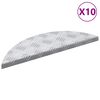 vidaXL Treppe Tritt Halbmond 10 pcs Silber 60 x 18 cm Aluminium