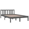 vidaXL Massivholzbett Grau 120x200 cm