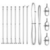 vidaXL Zaunpfosten 7 pcs Silber Stahl