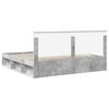 vidaXL Bettrahmen mit Kopfteil Beton 200 x 200 cm Massives Kiefernholz