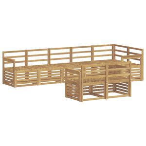 vidaXL Outdoor-Sofagarnitur 8 stk. Wei&szlig; Massivholz Akazie