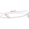 vidaXL Tischplatte Dunkelbraun 80x40x2 cm Massivholz Eiche Oval