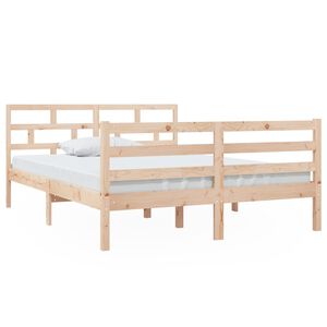 vidaXL Massivholzbett Kiefer 140x190 cm