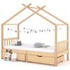 vidaXL Kinderbett mit Schubladen Massivholz Kiefer 90x200 cm