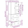 vidaXL Highboard Schwarz Eichen-Optik 69,5 x 34 x 180 cm Holzwerkstoff