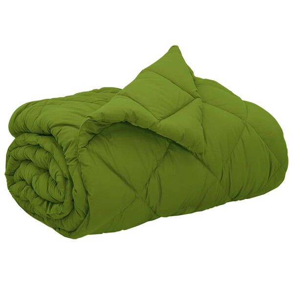 vidaXL Ganzjahresbettdecke Gr&uuml;n 220 x 260 cm Mikrofaser