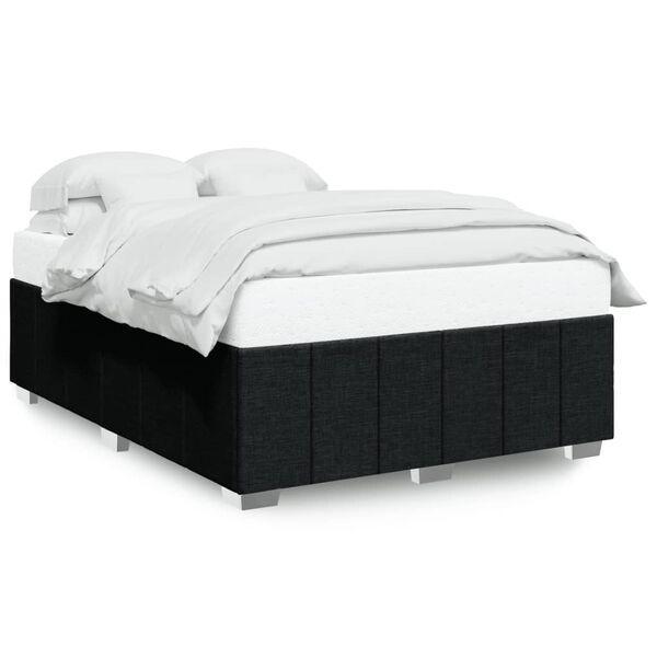 vidaXL Bettgestell ohne Matratze Schwarz 140x190 cm Stoff
