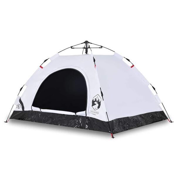 vidaXL Campingzelt 2 Personen Wei&szlig; Verdunkelungsstoff Quick Release