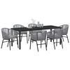 vidaXL Garten Essgruppe 7 pcs Anthrazit Pulverbeschichteter Stahl