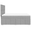 vidaXL Boxspringbett mit Matratze Hellgrau 160x200 cm Stoff