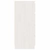 vidaXL Beistellschrank Wei&szlig; 60x36x84 cm Massivholz Kiefer