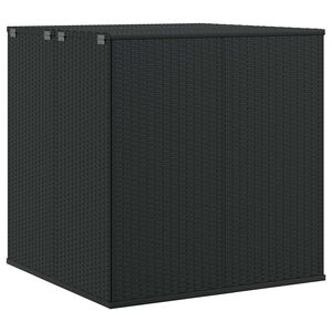 vidaXL Garten-Kissenbox PE Rattan 100x97,5x104 cm Schwarz