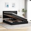 vidaXL Aufbewahrungsbett mit Matratze Schwarz 160 x 200 cm Polyester