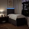 vidaXL Boxspringbett mit Matratze Dunkelbraun 80x200 cm Stoff