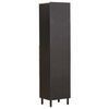 vidaXL Badezimmerschrank mit Regal Schwarz und Wei&szlig; 38 x 33 x 160 cm