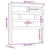 vidaXL Kopfteil Schwarz 106x4x100 cm Massivholz Kiefer