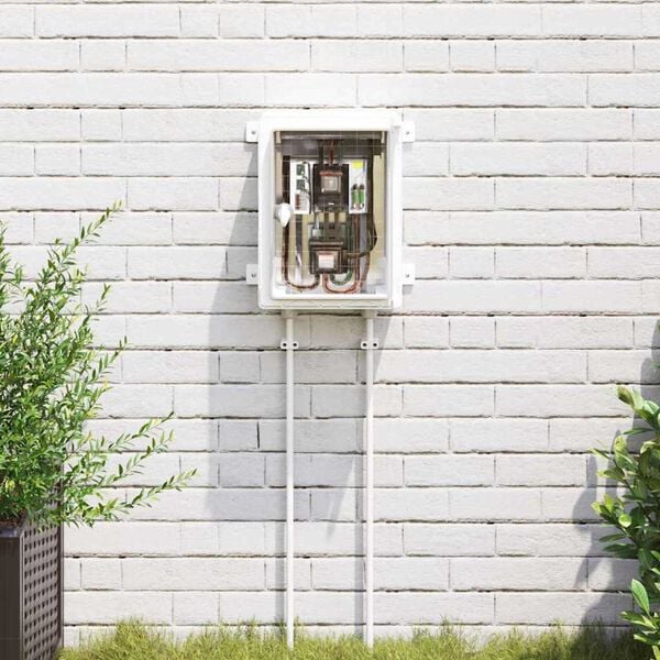 vidaXL Steuerschrank Grau 25 x 13 x 33 cm ABS Kunststoff