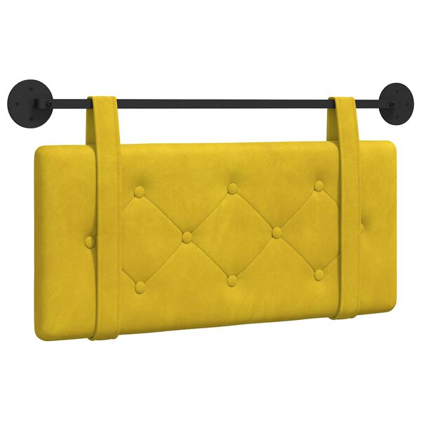 vidaXL H&auml;ngevorderseite Wandmontiert Gelb 90 x 55 x 5 cm Samt