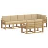 vidaXL Outdoor-Sofagarnitur 8 stk. 8-Sitzer Wei&szlig; und Beige