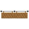 vidaXL H&auml;ngevorderseite Wandmontiert Braun 170 x 55 x 7 cm Samt