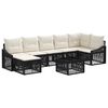 vidaXL Gartensofa-set 8 Stk. Schwarz Poly-Rattan
