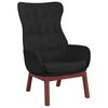 vidaXL Relaxsessel mit Hocker Schwarz Stoff
