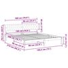 vidaXL Bettgestell Braun und Dunkelgrau 180 x 200 cm Massivholz Kiefer