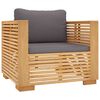 vidaXL 5-tlg. Garten-Lounge-Set mit Kissen Massivholz Teak