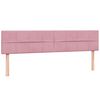 vidaXL Boxspringbett mit Matratze & LED Rosa 180x220 cm Samt