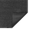 vidaXL Fu&szlig;matte Streifen Schwarz und Grau 115x500 cm