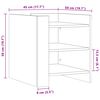 vidaXL Nachttisch Braun Eichen-Optik 45x50x50 cm Holzwerkstoff