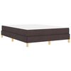 vidaXL Boxspringbett mit Matratze Dunkelbraun 140 x 200 cm Stoff