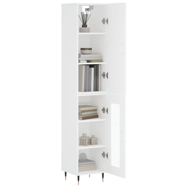 vidaXL Highboard Wei&szlig; 34,5x34x180 cm Holzwerkstoff