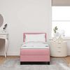 vidaXL Boxspringbett mit Matratze mit Kopfteil Rosa 80 x 200 cm Samt