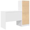 vidaXL Schreibtisch mit Schubladen 2 pcs Wei&szlig;