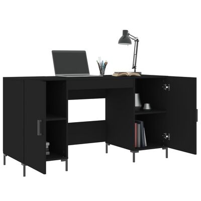 vidaXL Schreibtisch Schwarz 140x50x75 cm Holzwerkstoff