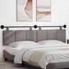 vidaXL H&auml;ngevorderseite Wandmontiert Taupe 210 x 55 x 5 cm Stoff