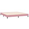 vidaXL Boxspringbett mit Matratze & LED Rosa 200x210 cm Samt