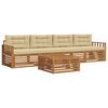 vidaXL Outdoor-Sofagarnitur 5 stk. Natur und Beige
