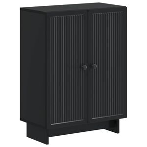 vidaXL Badezimmer Aufbewahrungsschrank EDE Schwarz 59,5 x 31 x 80 cm