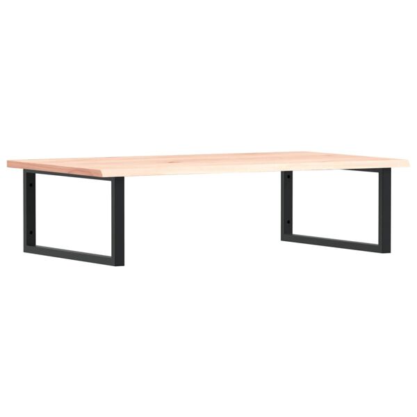 vidaXL Waschtischplatte mit Halterung Stahl und Massivholz Eiche